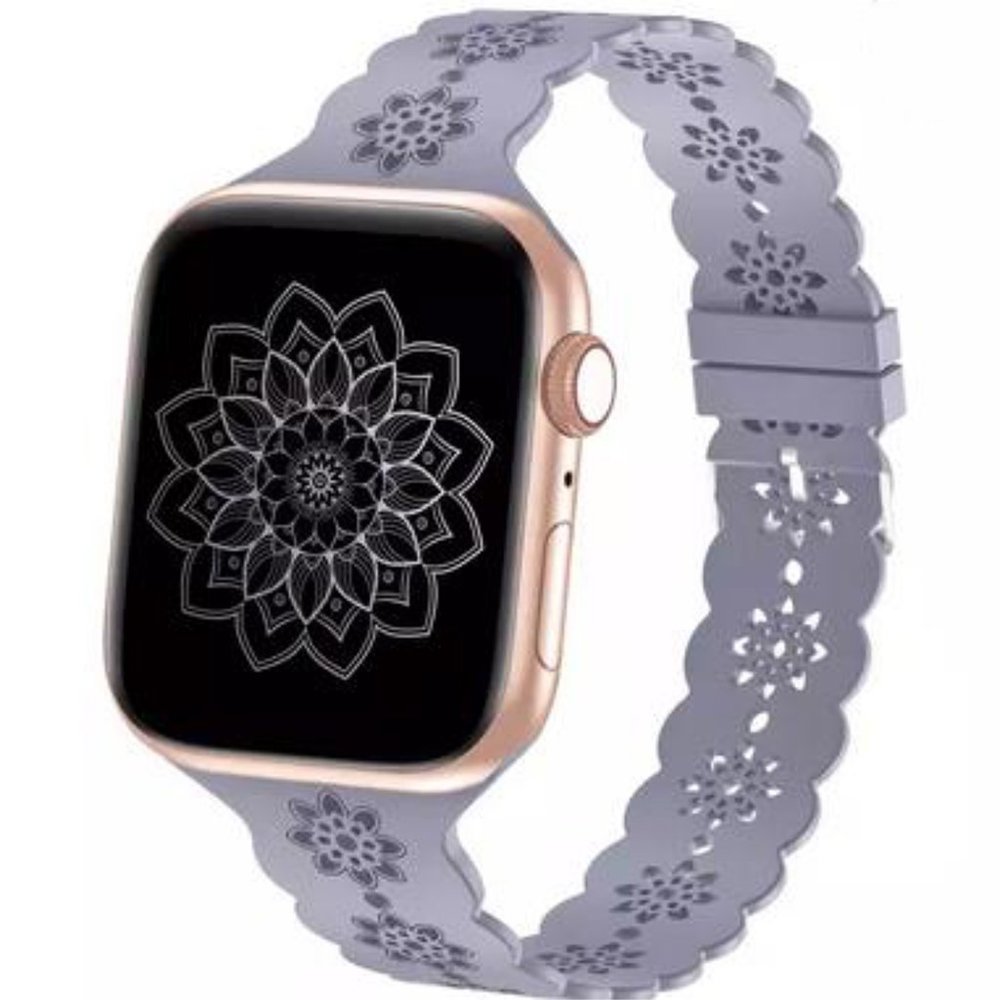 Mandala Lace Silicone Apple watch band laser cut women’s apple watch band, apple